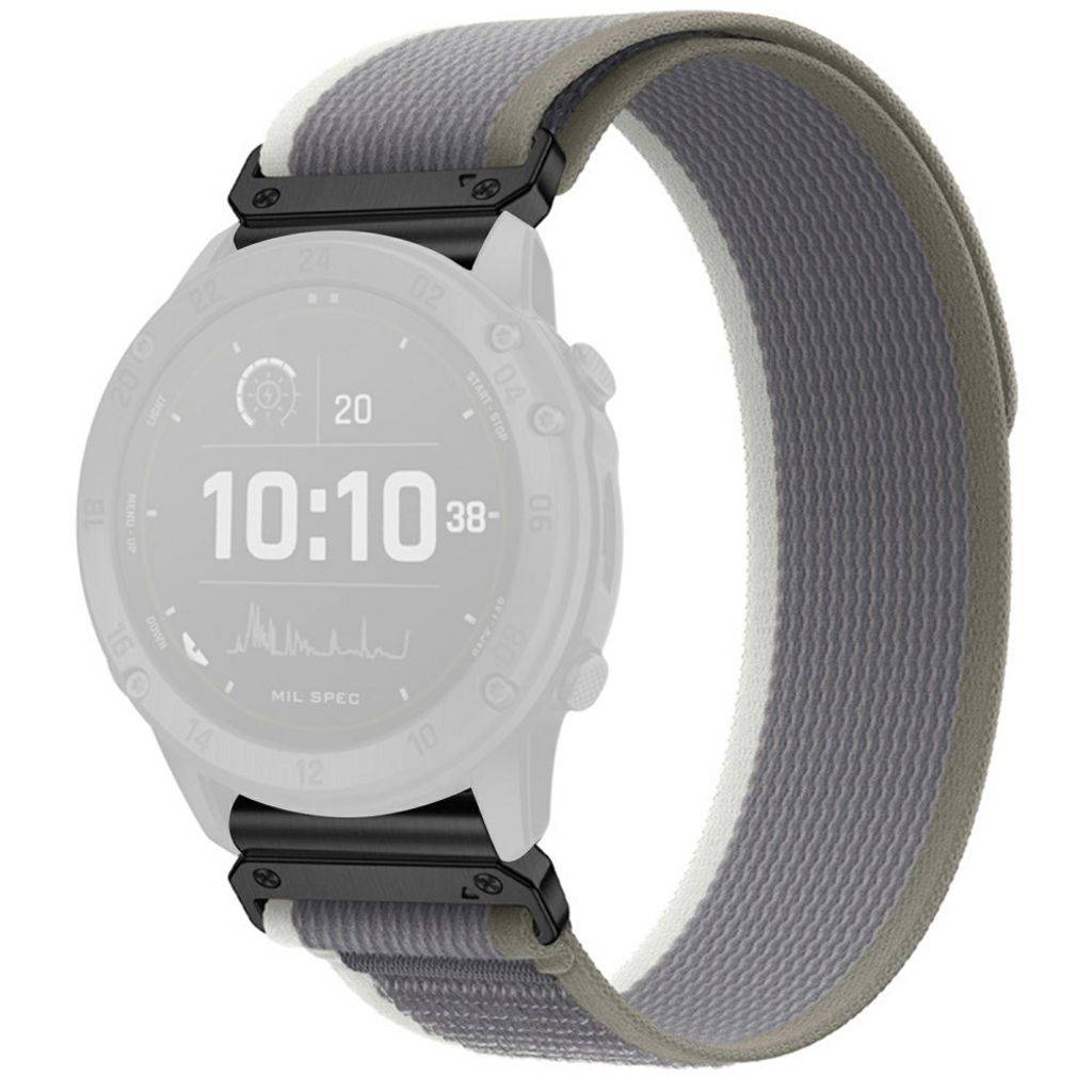 Garmin Fenix 8 Pro/Quatix 8/Tactix 8 47mm klockarmband i nylon - Grön/Grå