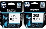 HP 305 förpackning med 2 äkta svarta bläckpatroner (6ZD18AE)