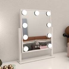 9 Bulbs Touch screen Vanity Mirror Led Hollywood Style Makeup Tabletop  Mirror With led light