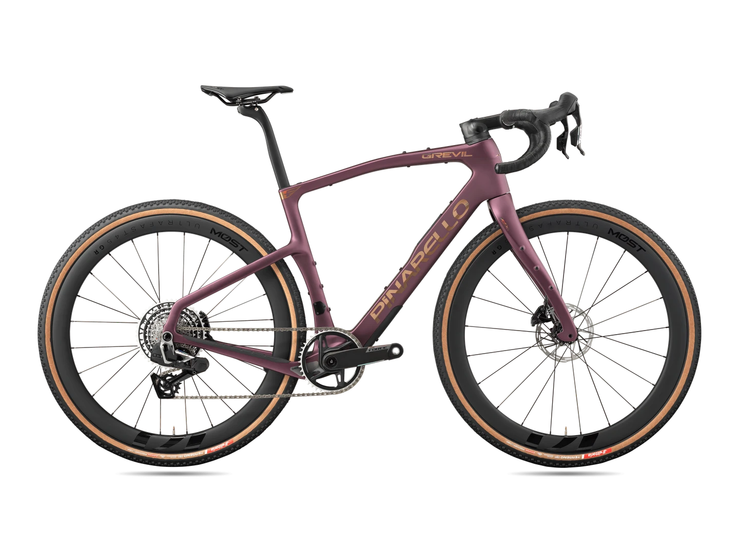 Pinarello Grevil F7 2026 - SRAM Force XPLR AXS 1x13sp - MOST Gravel 45 - 064 / 530 / Polaris Purple (530)