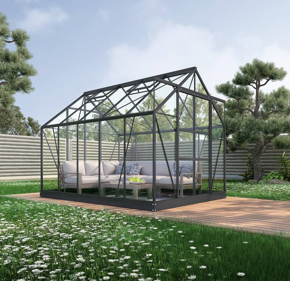 Växthus Neptunus 8 m² Gardeney - Härdat glas & aluminium
