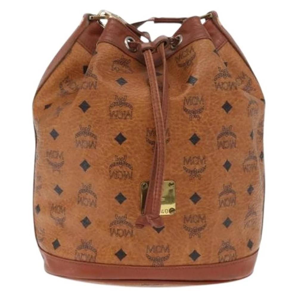 MCM Pre-owned Pre-owned Canvas Skuldertaske - Vintage - Dame - Brun - ONE SIZE - Uld