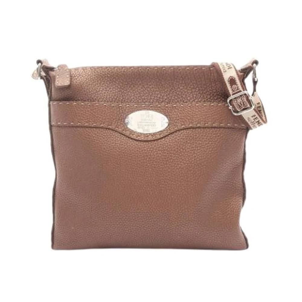Fendi Vintage Pre-owned Vintage Cross Body Bag - Vintage - Dame - Brun - ONE SIZE - Læder