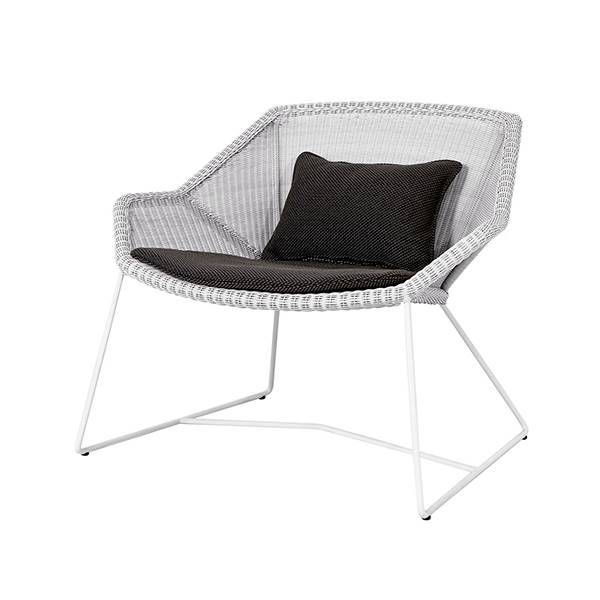 Cane-line Breeze loungestol - Hvid - Focus dark grey
