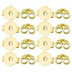 8 par örhängen i sterling silver, örhängen ersättningar av örhängen vitguldpläterade örhängen bakstycken sterling silver örhängen bakstycken, örhängen tillbaka guld