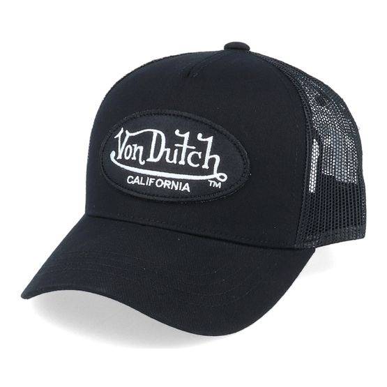 Von Dutch - Svart trucker Keps - Kids Oval Patch Black/Black Trucker @ Hatstore