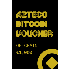 Azteco Bitcoin On-Chain Voucher €1000 EUR Gift Card - Digital Code