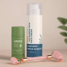 Glow Balance  Återfuktande och renande hudvårdskit med jade roller