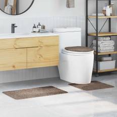 vidaXL Badmatta 3 pcs Brun 50 x 50 cm Polypropylen