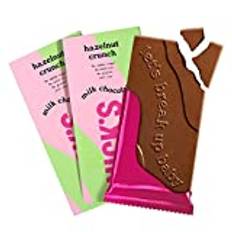 NICKS Milk chocolate hazelnut crunch, mjölkchoklad med hasselnötter utan tillsatt socker, glutenfri, lågkolhydrat, ingen palmolja, keto choklad (3x75g)