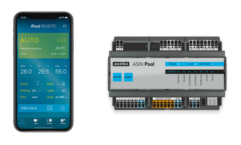 Aseko Asin Pool kontrollsystem
