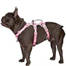 Huntboo Hundsele,Hundsele för promenad,Hundselen,helt reflekterande sele med vadderat handtag,andningsbar,slitstark,justerbar väst för medelstora hundar som går,tränar och kör utrustning