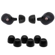 Comply Premium öronproppar, kompatibel med Sony True Wireless XM5, XM4, Linkbuds S & C700N., storlek S/M/L, ny 2025-version med rengöringsverktyg, svart, 3 par, tillverkad i USA