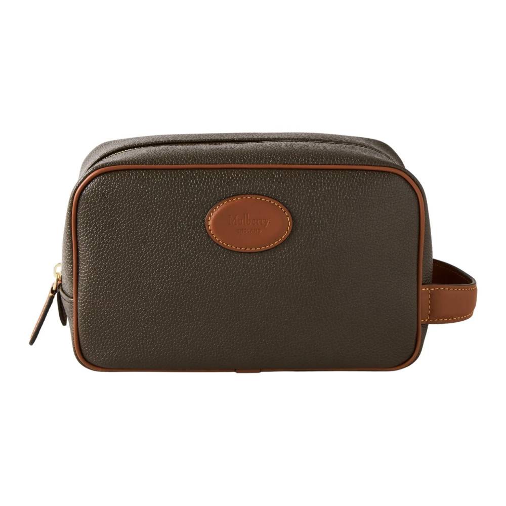 Mulberry Wash Case Scotchgrain - Tasker - unisex - Grøn - ONE SIZE - Læder