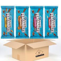 Feastables Mr Beast Neue Sorten Set Milk Chocolate Almond Milk Crunch Peanut Butter 4 Stück (4x60g) (240g) by MBAccent + MBAccent Versandschutzpackung