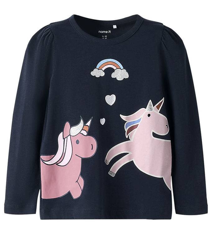 Name It Bluse - NmfBilisa - Navy Blazer - Name It - 2 år (92) - Bluse