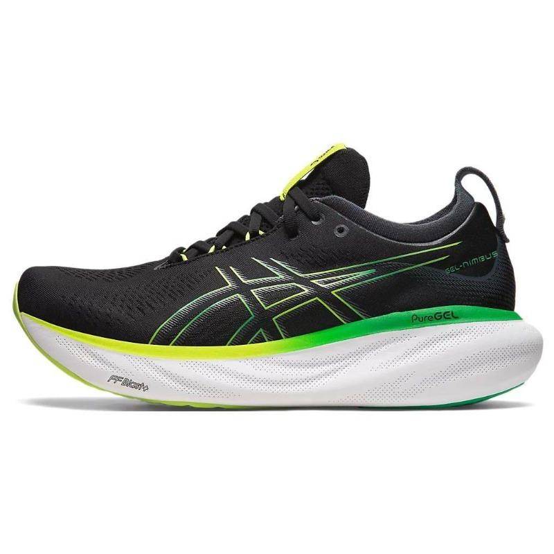 ASICS GEL-Nimbus 25 Herr Låga Marathonlöparskor Svart Grön 1011B547-003 cm