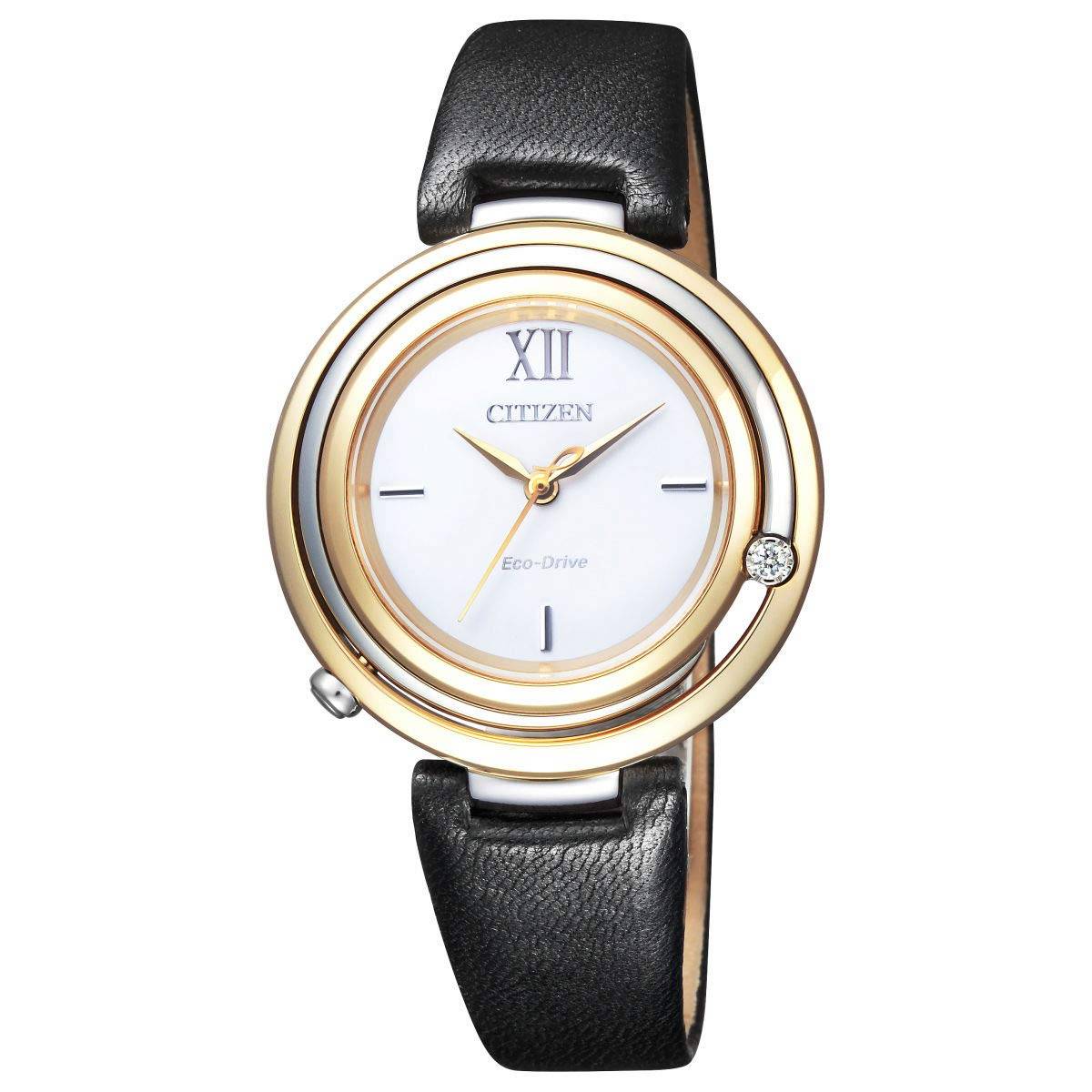 Citizen L Arcly Series Design Black EM0656-23A Eco-Drive Kanon-inspired Women's Watch, svart
