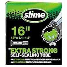 Slime 30094 cykel innerslang med slime punkterings tätningsmedel, självtätande, förebygga och reparera, Schrader-ventil 16 x 1,1-1,4