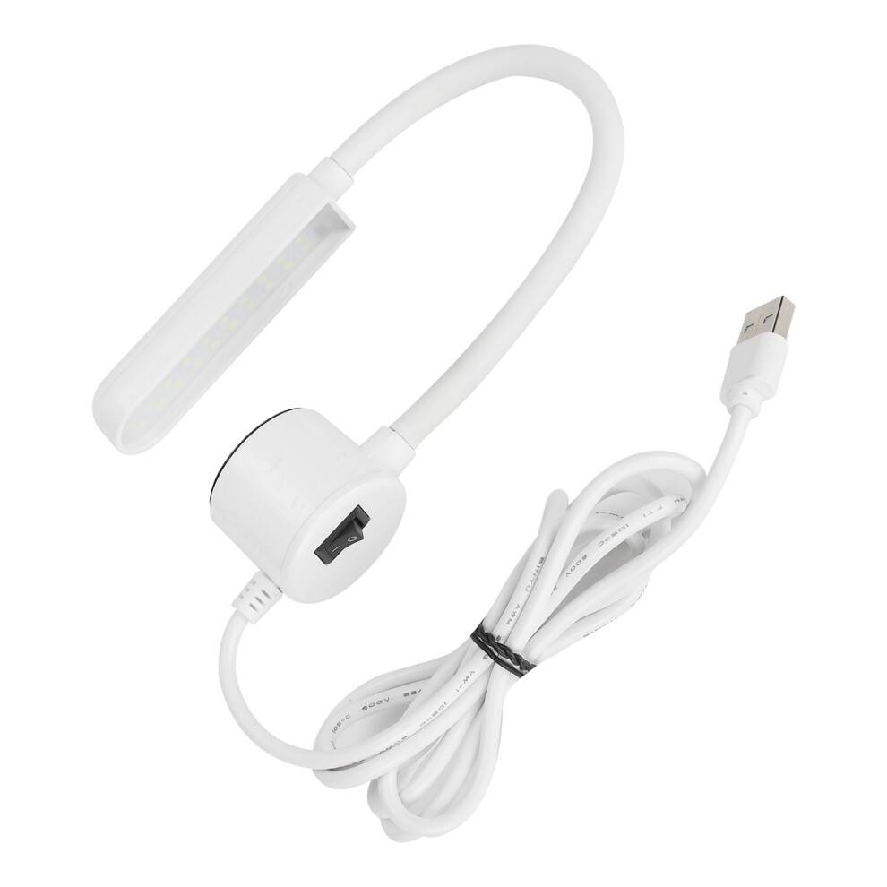 Fleksibel svanehals LED-lampe til symaskine, USB-drevet 30 LED'er arbejdslampe med magnetisk monteringsbase, 360 graders justerbar hals for blændfri