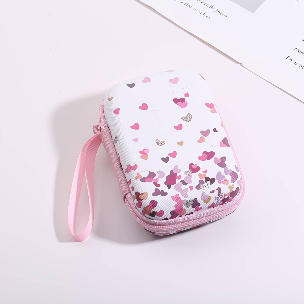 Multi-functional Portable Printed Storage Bag, Suitable For Lipstick, Cosmetics, Data Cables, , Earphone Storage And Protection Fashionable Cute Bag In Bag