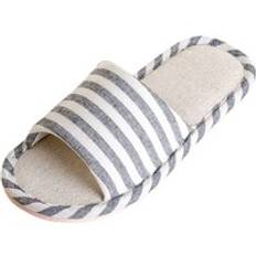 Höstenkla unisex tofflor hotellresor spa bärbara tofflor hem inomhus tofflor bomullstyg 9.25 - svart / 42