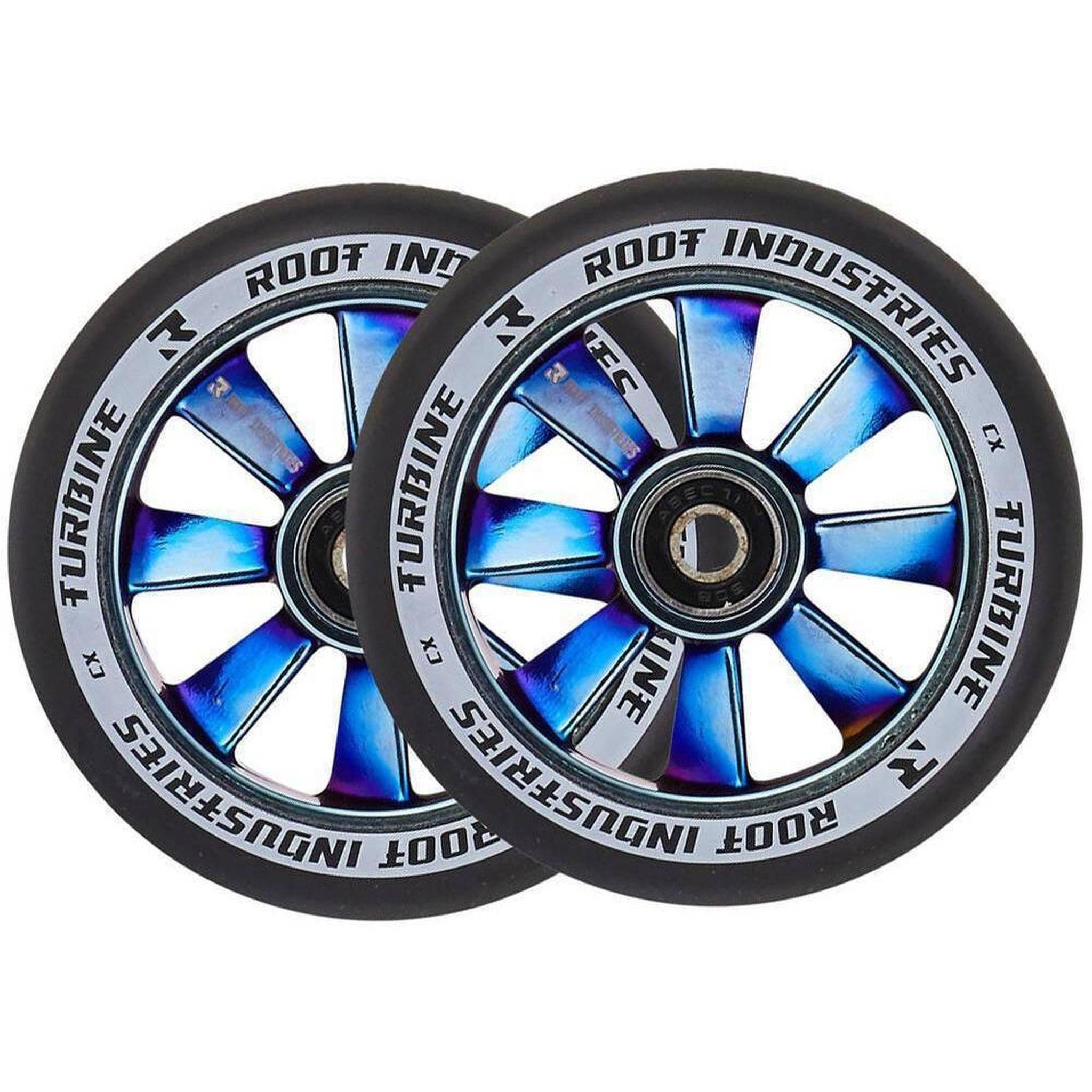 Root Industries Turbine Sparkcykel Hjul 2-Pak - Blå Chrome (110MM)