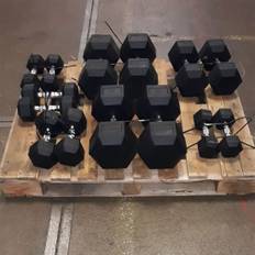 Body Power 278Kg Rubber Hex Dumbbell Set (Returns/Ex-Display)