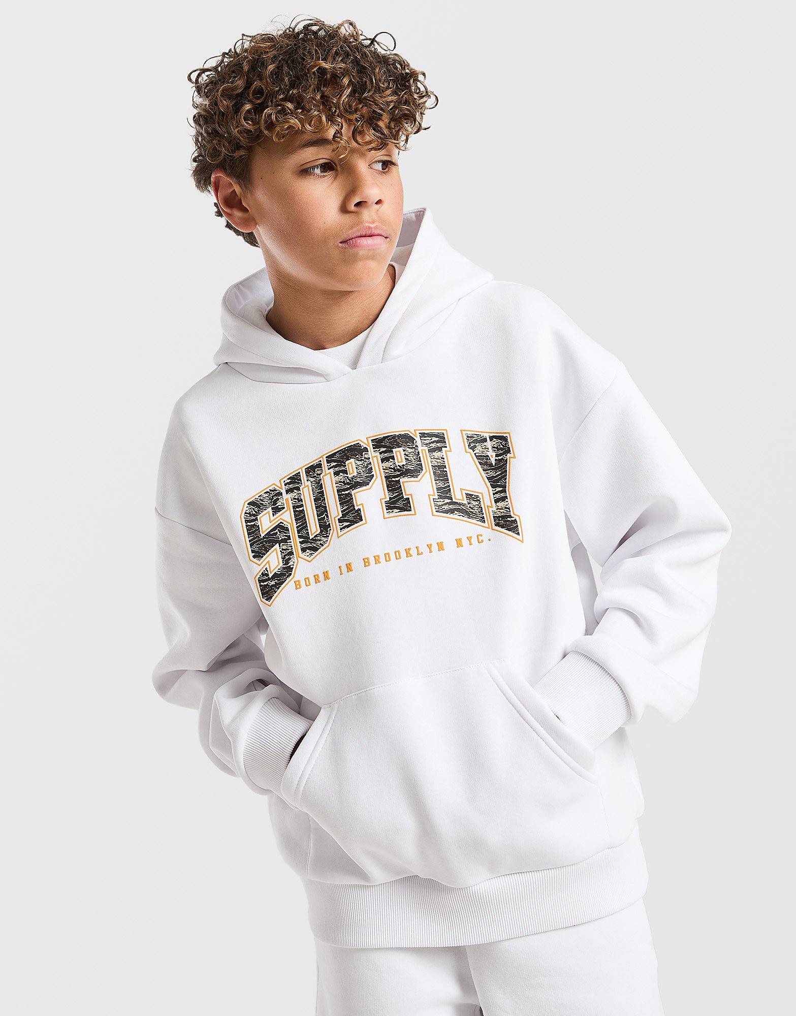 Supply & Demand Brickshaw Overhead Hoodie Junior, vit - 13-15Y
