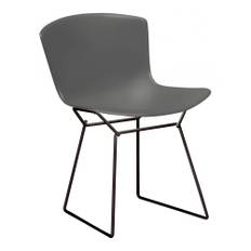 Knoll - Bertoia Plastic Side Chair utomhus, Svart underrede, Svart sits - Matstolar utomhus - Harry Bertoia - Svart - Metall/Plast