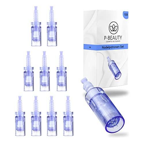 P-Beauty Cosmetic Accessories | Dermapen 12 stift A6 nålpatroner | ersättningsnålpatroner för bil Derma elektrisk penna | Microneedling | lämplig för Dermapen A6-enheter | 10 stycken (12 stift)