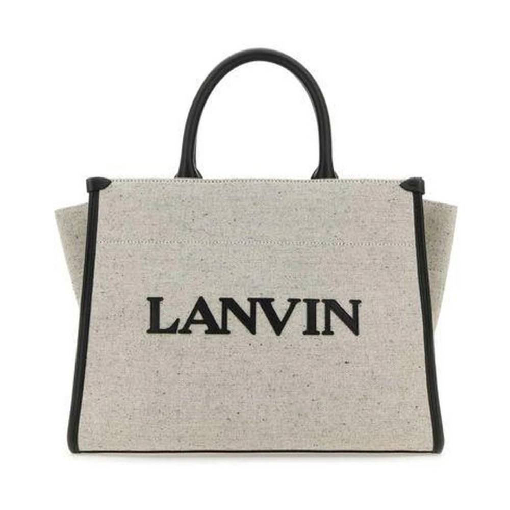 Lanvin In&Out Tote Bag - Tasker - Dame - Beige - ONE SIZE - Bomuld