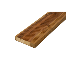 Luxplus terrassebrædder rillet 28x145x5100 brunimp 70% PEFC Select - forbrug: 6,66mtr/m2