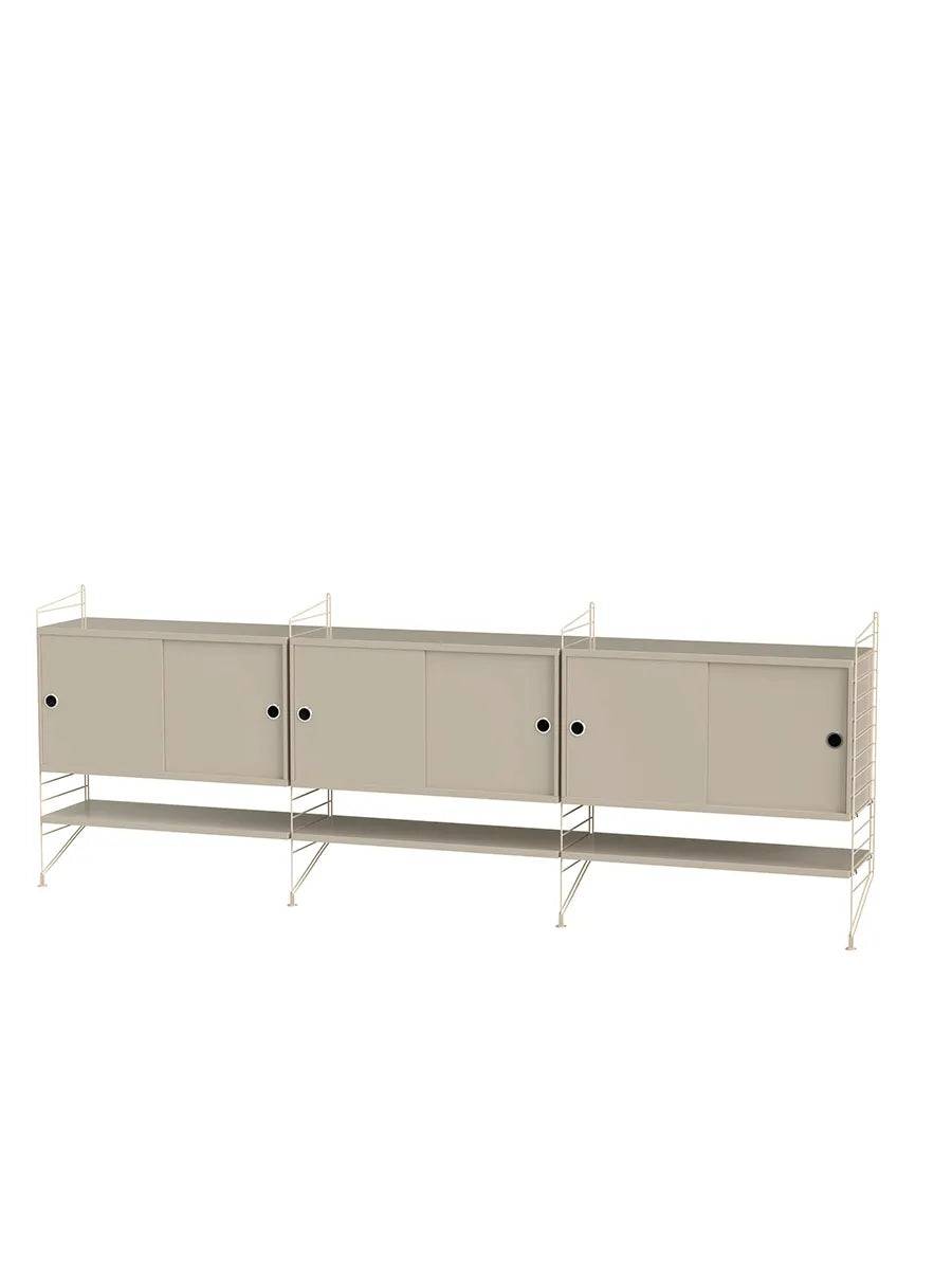Reol, Living room F fra String Beige - beige - Jacobsen Plus
