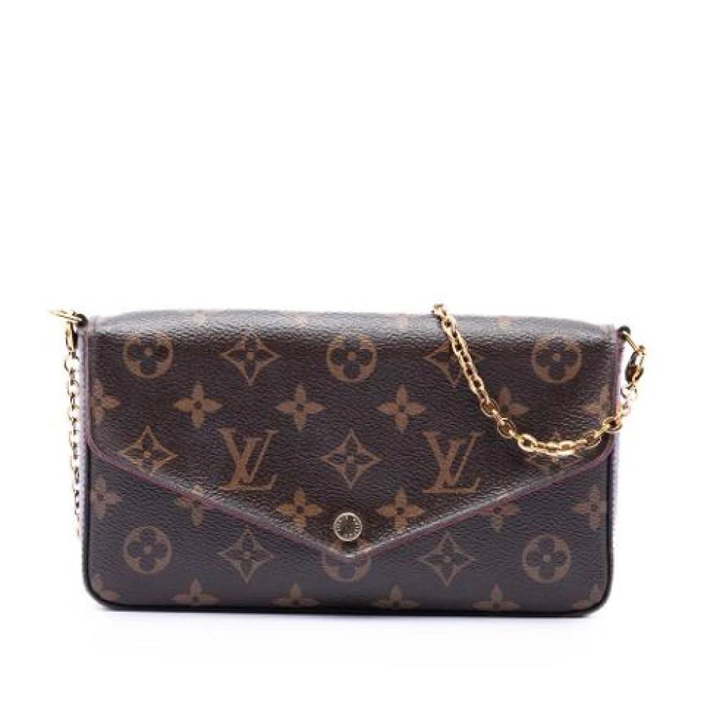 Louis Vuitton Vintage Pre-owned Pochette Felicie Crossbody Taske - Vintage - Dame - Brun - ONE SIZE - Uld