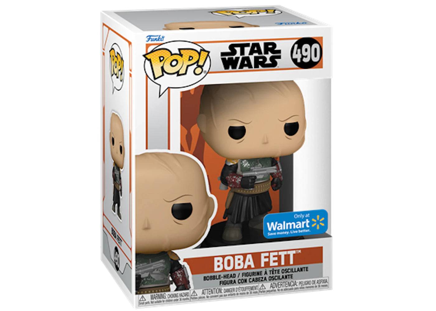 Funko Pop! Star Wars The Mandalorian Boba Fett Walmart Exclusive Figure #490 - One Size