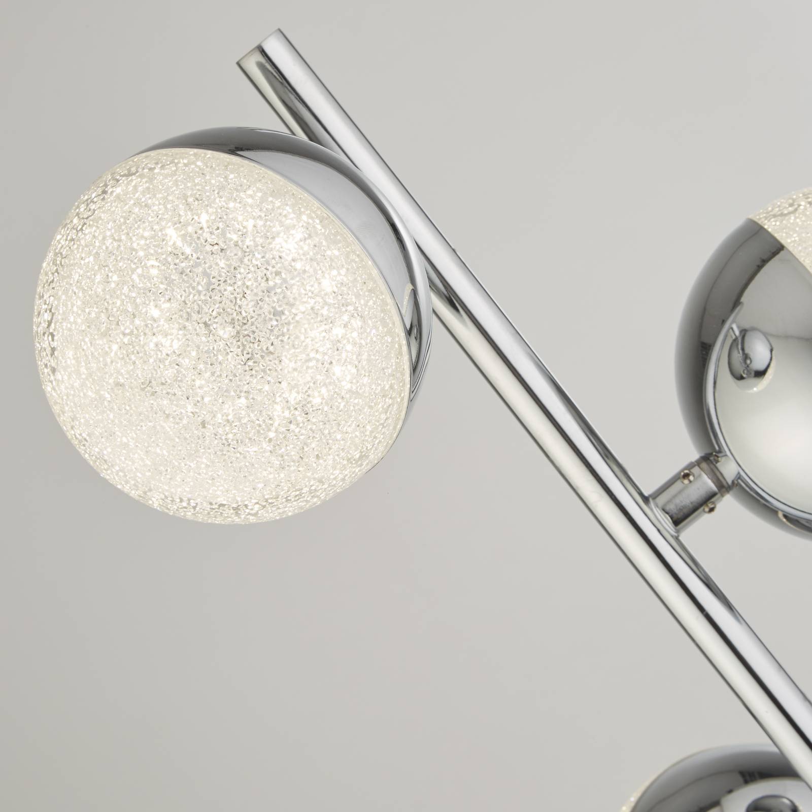 Searchlight LED golvlampa Marbles, Förkromad / silver, Vardagsrum / matsal, Metall, Modern, LED-golvlampa