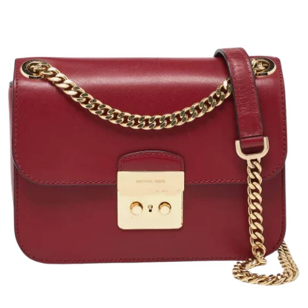 Michael Kors Pre-owned Pre-owned Laeder skuldertasker - Vintage - Dame - Rød - ONE SIZE - Uld