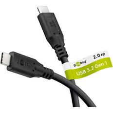 Goobay USB-C™-kabel, USB 3.2, 60 W, 5 Gbit/s, Power Delivery, 2 m USB-C™-kontakt > USB-C™-kontakt