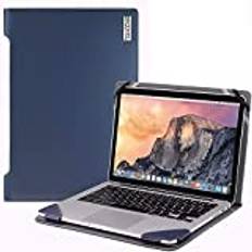 Broonel - Profilserie - blått laptopfodral i läder kompatibelt med HP Pavilion X360 14