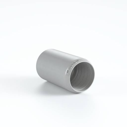 Plastmuffe 16 mm, halogenfri, grå