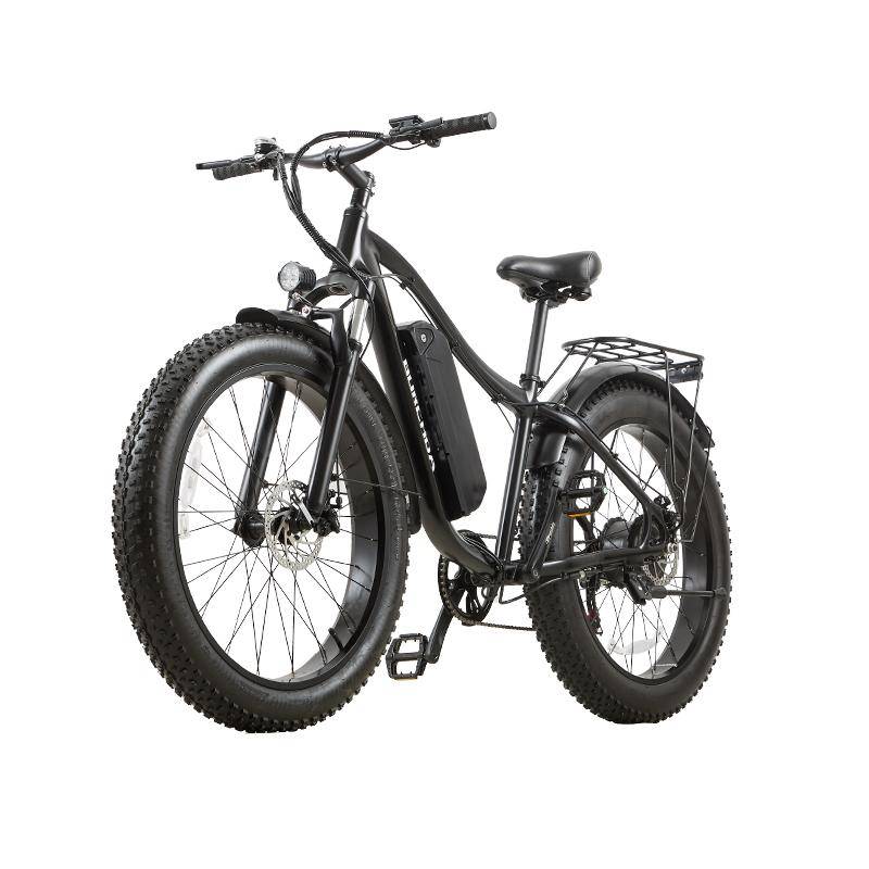 BURCHDA RX02 26 Elcykel för Feta Däck - 500W Motor, 48V 16Ah Batteri, 45 km/h, 70 km Räckvidd svart