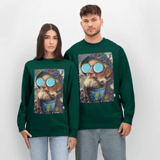 Hippie Hans - Kraftig Unisex Sweatshirt - skovgrøn / M