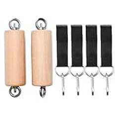 Pull Up Grips, Climbing Strength Bar Grips, Wooden Fitness Handles, 5.91x1.97 Inch Enhanced Grip Support, Lightweight Home Gym Outdoor Training for Men, Women