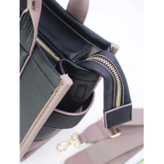 ELIN TOTE BAG SMALL BLACK - BRED STROP