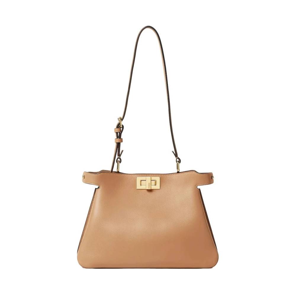 Fendi Blød Peekaboo Lille Taske - Tasker - Dame - Brun - ONE SIZE - Uld