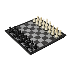 31,5 cm Skak + Backgammon i Plastik