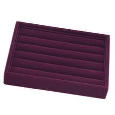 Elegant sammetsstapelbar smyckendisplaybricka lila as described