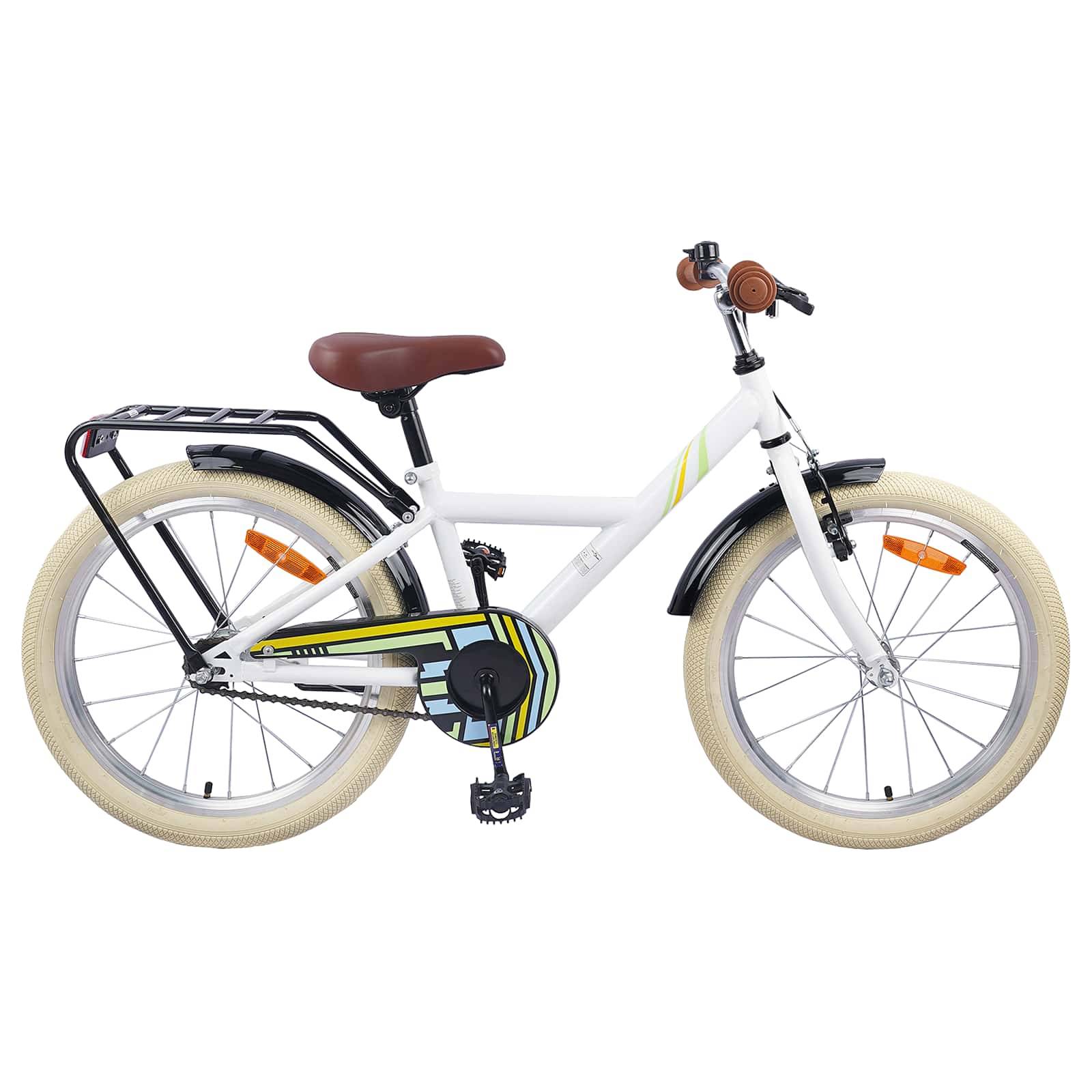 vidaXL Børnecykel 20 tommer til børn i alderen 6-11 år Hvid