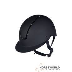 HKM Ridehjelm Lady Shield Diamond - Sort m. sten